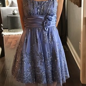 Josh & Jazz Periwinkle Blue Short Prom Dress - image 1